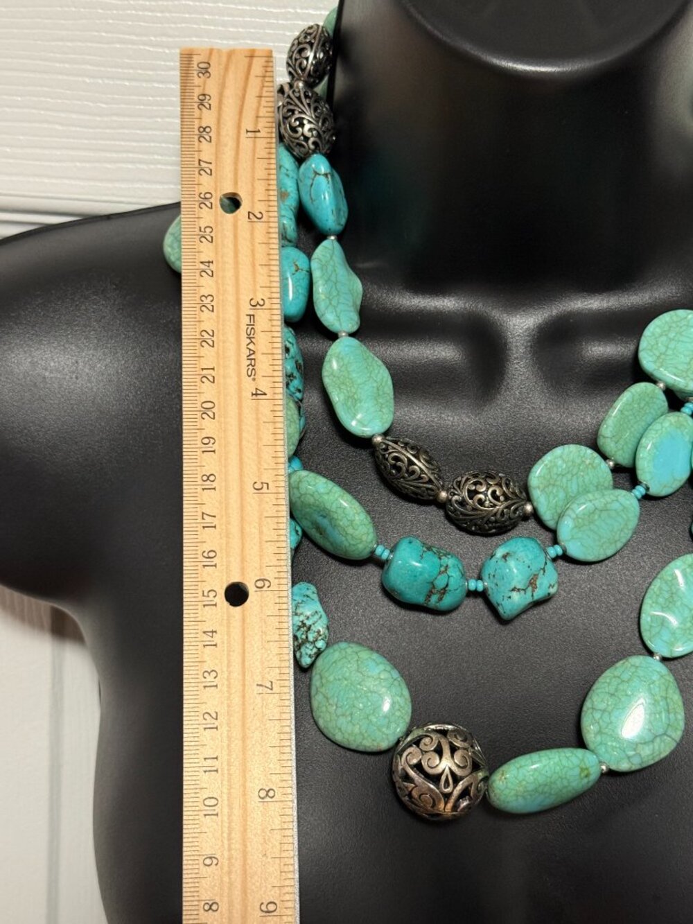 Chico's Faux Turquoise Silver Necklace - Picture 11 of 16